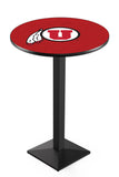 L217 Black Wrinkle Utah Utes Pub Table
