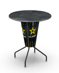L218 United States Army Lighted Pub Table | LED United States Military Army Outdoor Pub Table