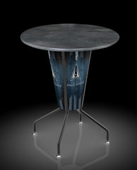 L218 United States Space Force Lighted Pub Table | LED United States Space Force Outdoor Pub Table