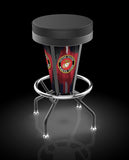 L5000 United States Marine Corps Lighted Bar Stool | LED United States Military Marine Corps Outdoor Bar Stool