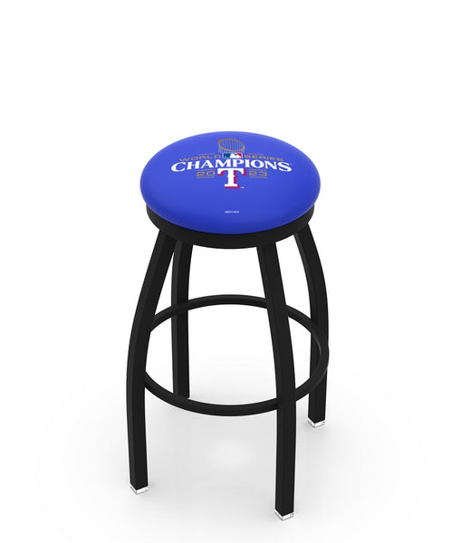 Texas Rangers 2023 World Series Champions  Swivel Counter Stool L8B2B Backless Bar Stool | Texas Rangers World Series Champion Backless Counter Bar Stool