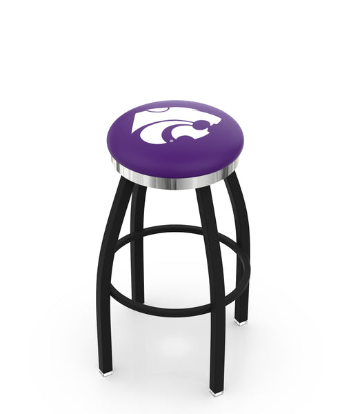Kansas State Wildcats L8B2C Backless Bar Stool | Kansas State Wildcats Backless Counter Bar Stool