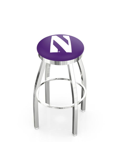 Northwestern University L8C2C Backless Bar Stool | Northwestern University Backless Counter Bar Stool
