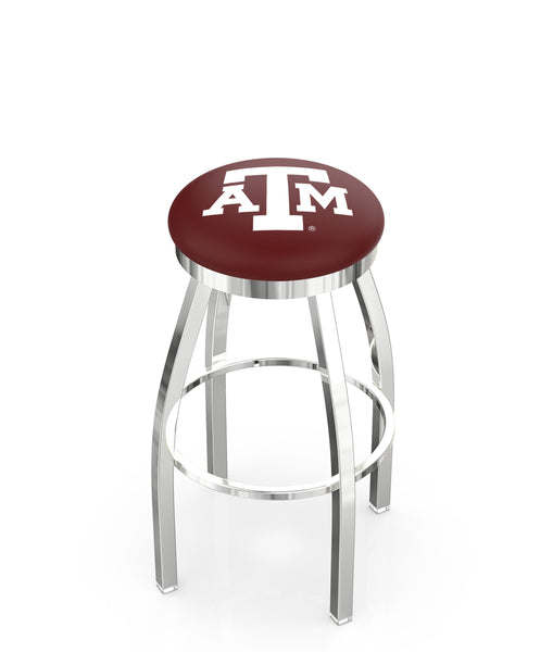 Texas A&M L8C2C Backless Bar Stool | Texas A&M Backless Counter Bar Stool