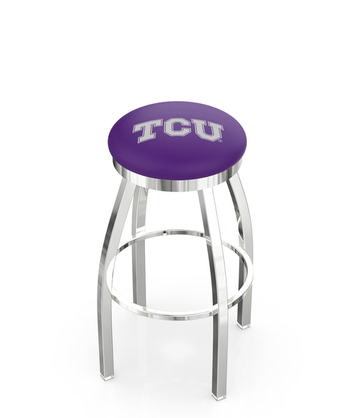 Texas Christian University L8C2C Backless Bar Stool | Texas Christian University Backless Counter Bar Stool