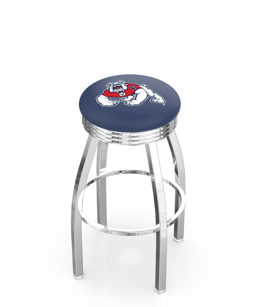Fresno State University L8C3C Backless Bar Stool | Fresno State University Backless Counter Bar Stool