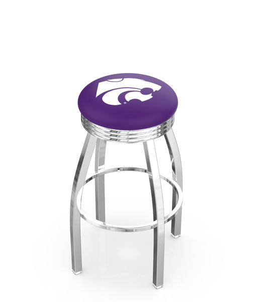 Kansas State University L8C3C Backless Bar Stool | Kansas State University Backless Counter Bar Stool