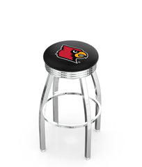 University of Louisville L8C3C Backless Bar Stool | University of Louisville Backless Counter Bar Stool