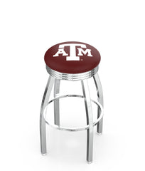Texas A&M L8C3C Backless Bar Stool | Texas A&M Backless Counter Bar Stool