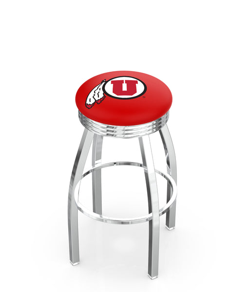 University of Utah L8C3C Backless Bar Stool | University of Utah Backless Counter Bar Stool