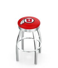 University of Utah L8C3C Backless Bar Stool | University of Utah Backless Counter Bar Stool