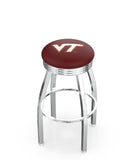 Virginia Tech University L8C3C Backless Bar Stool | Virginia Tech University Backless Counter Bar Stool