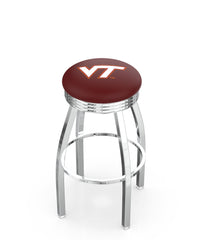 Virginia Tech University L8C3C Backless Bar Stool | Virginia Tech University Backless Counter Bar Stool