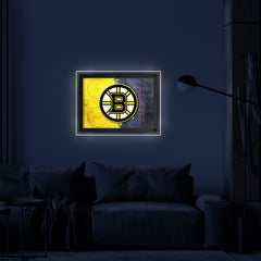 Boston Bruins Backlit LED Sign | NHL Hockey Team Light Up Wall Decor Art
