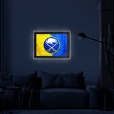 Buffalo Sabres Backlit LED Sign | NHL Hockey Team Light Up Wall Decor Art