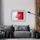 Detroit Red Wings Backlit LED Sign | NHL Hockey Team Light Up Wall Decor Art