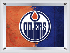 Edmonton Oilers Backlit LED Sign | NHL Hockey Team Light Up Wall Decor Art