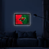 Minnesota Wild Backlit LED Sign | NHL Hockey Team Light Up Wall Decor Art