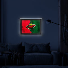 Minnesota Wild Backlit LED Sign | NHL Hockey Team Light Up Wall Decor Art