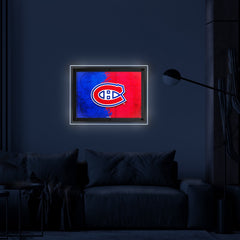 Montreal Canadiens Backlit LED Sign | NHL Hockey Team Light Up Wall Decor Art