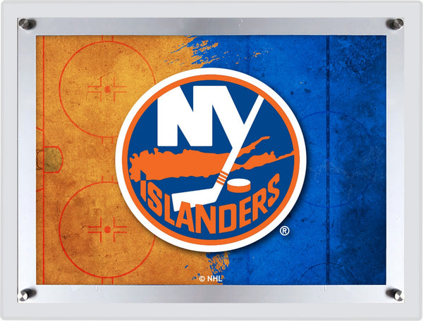 New York Islanders Backlit LED Sign | NHL Hockey Team Light Up Wall Decor Art