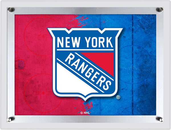 New York Rangers Backlit LED Sign | NHL Hockey Team Light Up Wall Decor Art