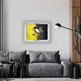 Pittsburgh Penguins Backlit LED Sign | NHL Hockey Team Light Up Wall Decor Art