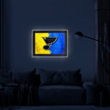 St Louis Blues Backlit LED Sign | NHL Hockey Team Light Up Wall Decor Art