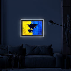 St Louis Blues Backlit LED Sign | NHL Hockey Team Light Up Wall Decor Art