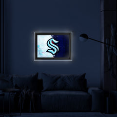 Seattle Kraken Backlit LED Sign | NHL Hockey Team Light Up Wall Decor Art
