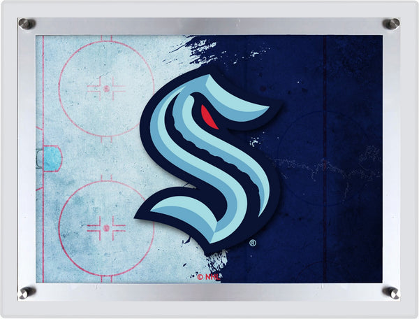 Seattle Kraken Backlit LED Sign | NHL Hockey Team Light Up Wall Decor Art