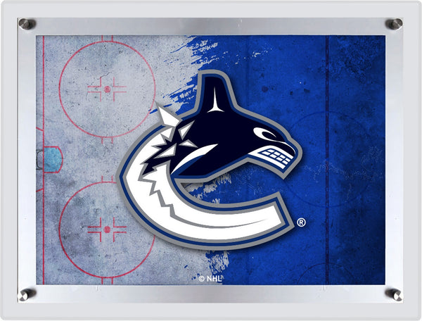 Vancouver Canucks Backlit LED Sign | NHL Hockey Team Light Up Wall Decor Art