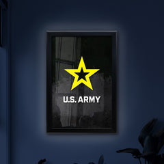 United States Army Backlit LED Light Up Wall Sign | U.S. Army Backlit LED Framed Lite Up Wall Decor