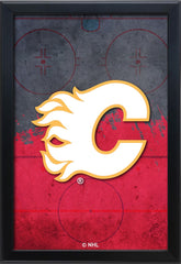 Calgary Flames Backlit LED Light Up Wall Sign | NHL Hockey Team Backlit LED Framed Lite Up Wall Decor Art