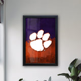 Clemson Backlit LED Light Up Wall Sign | NCAA College Team Backlit LED Framed Lite Up Wall Decor