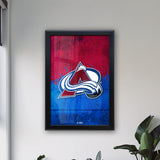Colorado Avalanche Backlit LED Light Up Wall Sign | NHL Hockey Team Backlit LED Framed Lite Up Wall Decor Art