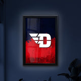 University of Dayton Backlit LED Light Up Wall Sign | NCAA College Team Backlit LED Framed Lite Up Wall Decor