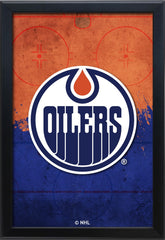 Edmonton Oilers Backlit LED Light Up Wall Sign | NHL Hockey Team Backlit LED Framed Lite Up Wall Decor Art