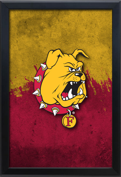 Ferris State University Backlit LED Light Up Wall Sign | NCAA College Team Backlit LED Framed Lite Up Wall Decor