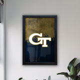 Georgia Tech Backlit LED Light Up Wall Sign | NCAA College Team Backlit LED Framed Lite Up Wall Decor