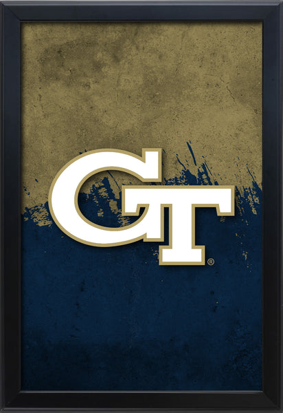 Georgia Tech Backlit LED Light Up Wall Sign | NCAA College Team Backlit LED Framed Lite Up Wall Decor