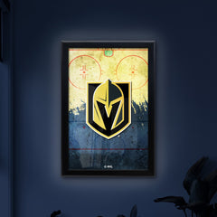 Vegas Golden Knights Backlit LED Light Up Wall Sign | NHL Hockey Team Backlit LED Framed Lite Up Wall Decor Art