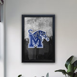 University of Memphis Backlit LED Light Up Wall Sign | NCAA College Team Backlit LED Framed Lite Up Wall Decor