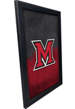 Miami Ohio Red Hawks Backlit LED Light Up Wall Sign | NCAA College Team Backlit LED Framed Lite Up Wall Decor