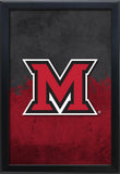 Miami Ohio Red Hawks Backlit LED Light Up Wall Sign | NCAA College Team Backlit LED Framed Lite Up Wall Decor