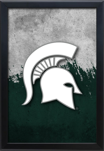Michigan State University Backlit LED Light Up Wall Sign | NCAA College Team Backlit LED Framed Lite Up Wall Decor
