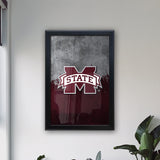 Mississippi State University Backlit LED Light Up Wall Sign | NCAA College Team Backlit LED Framed Lite Up Wall Decor