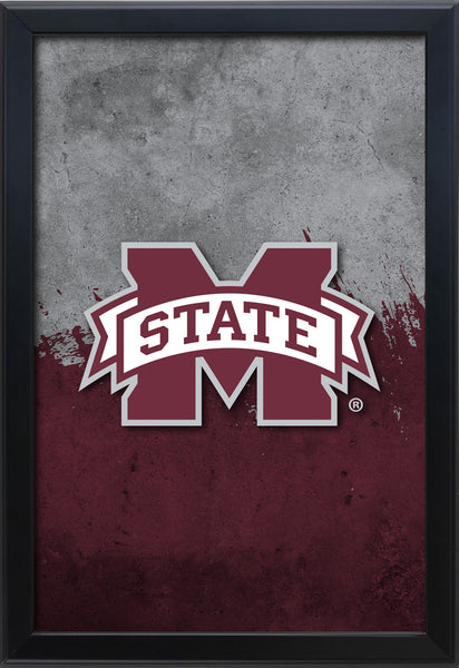 Mississippi State University Backlit LED Light Up Wall Sign | NCAA College Team Backlit LED Framed Lite Up Wall Decor
