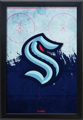 Seattle Kraken Backlit LED Light Up Wall Sign | NHL Hockey Team Backlit LED Framed Lite Up Wall Decor Art