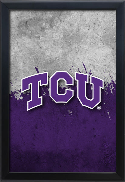 Texas Christian University Backlit LED Light Up Wall Sign | NCAA College Team Backlit LED Framed Lite Up Wall Decor